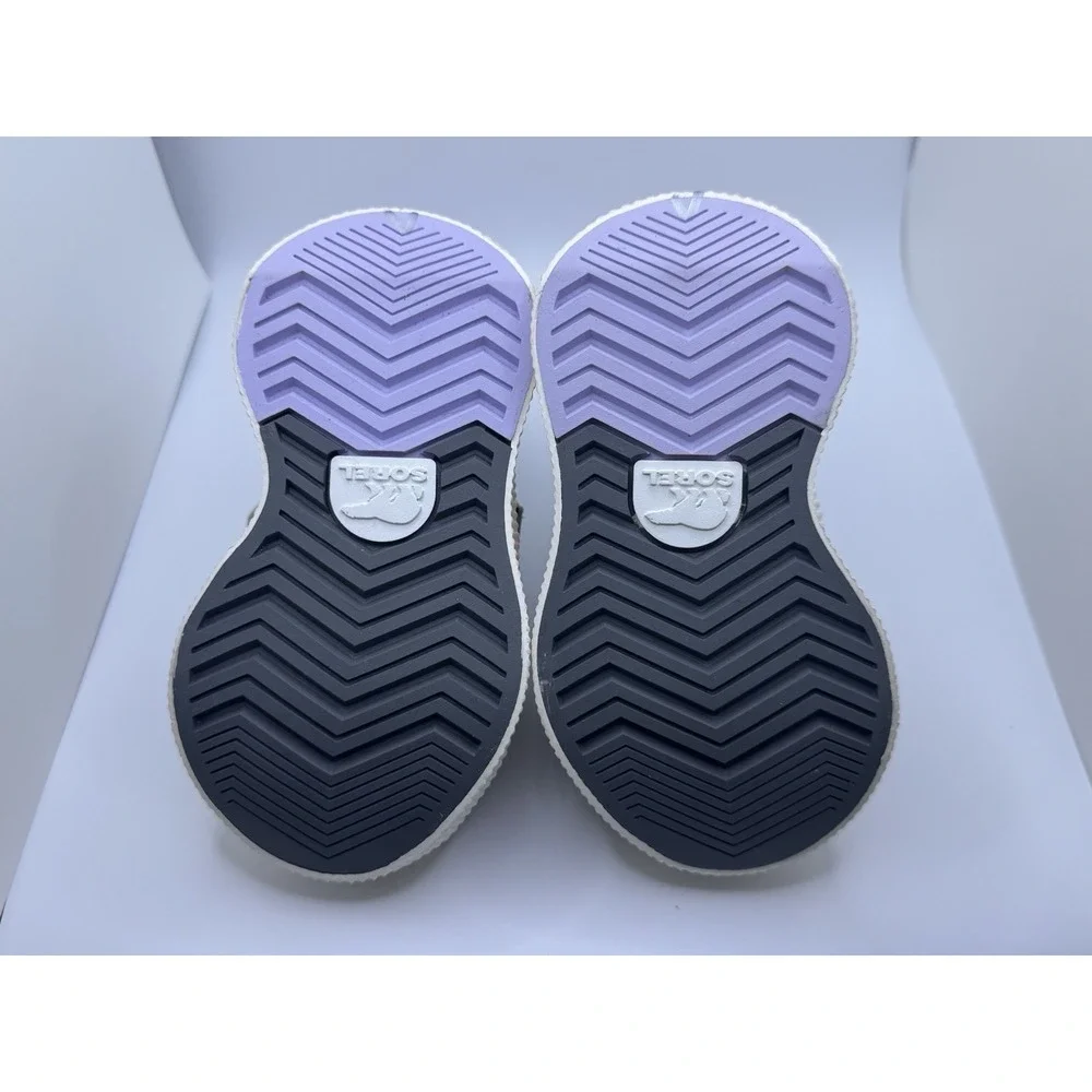 Sorel Gray Purple Child Out N About IV Strap Waterproof Boots Sz 7 Toddler - NEW
